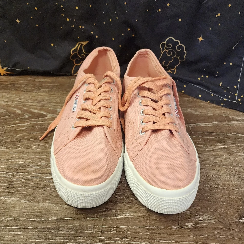 Superga Cotu Classic Canvas Sneakers 2750 Pink Peach Size - Picture 2 of 6